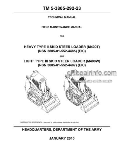 Field Maintenance Manual For M400T And M400W 